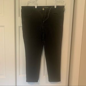 American Eagle Black Super Super Stretch X Jegging Size 18 short